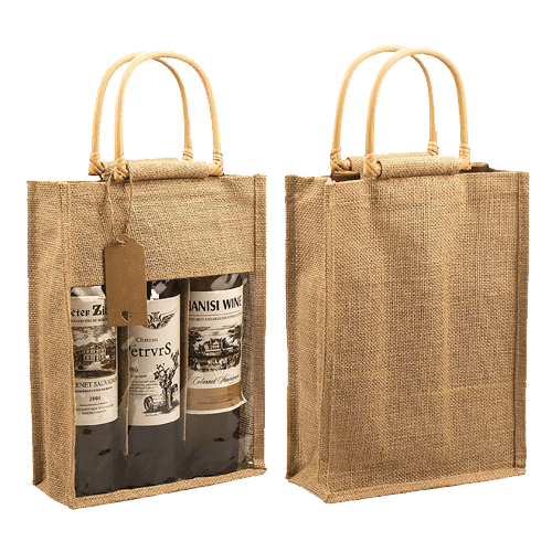 Multi Bottle Jute wine bag - Cotton Jute Bag